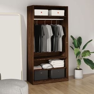 Sifonier, stejar maro, 100x50x200 cm, lemn prelucrat