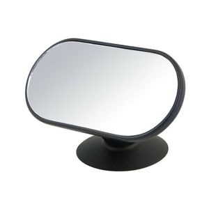 Oglinda interioara ovala Lampa, cu ventuza, 12x6cm, negru