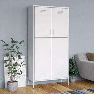 Sifonier, alb, 90x50x180 cm otel