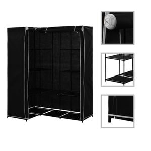 Sifonier de colt VIDAXL, negru, 130 x 87 x 169 cm