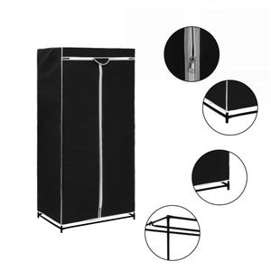 Sifonier VIDAXL, negru, 75 x 50 x 160 cm