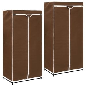 Sifoniere VIDAXL, 2 buc., maro, 75 x 50 x 160 cm