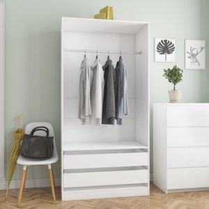 Sifonier VIDAXL, alb, 100x50x200 cm, PAL