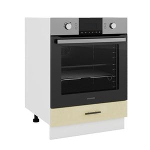 Corp inferior pentru cuptor, Sani Glamur MDF, 60x48x82 cm, Bej Lucios