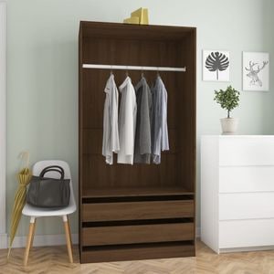 Sifonier, stejar maro, 100x50x200 cm, lemn prelucrat