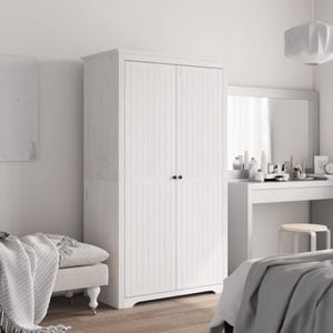 Sifonier BODO VIDAXL, alb, 101x52x176,5 cm, lemn masiv de pin