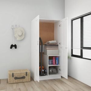 Sifonier VIDAXL, alb, 82,5x51,5x180 cm, PAL