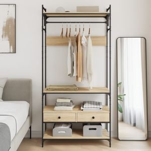 Sifonier cu sertare VIDAXL, stejar sonoma, 89x39x184.5 cm, lemn compozit