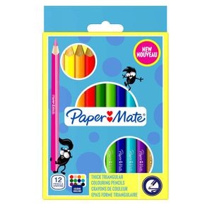 Set creioane colorate Papermate Jumbo, 12 buc
