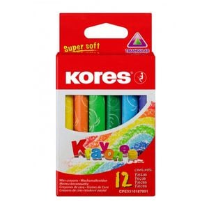 Creioane cerate Kores Jumbo, 12 bucati/set