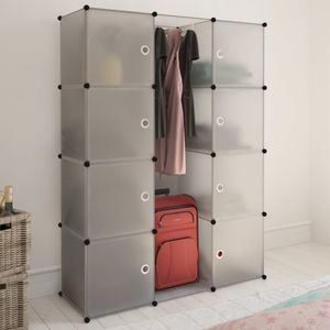 Dulap modular cu 9 compartimente VIDAXL, 37 x 115 x 150 cm, alb 