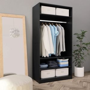 Sifonier VIDAXL, negru, 100x50x200 cm, PAL