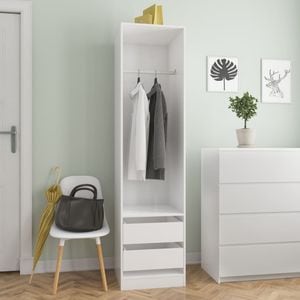 Sifonier cu sertare VIDAXL, alb extralucios, 50x50x200 cm, PAL
