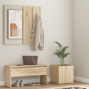 Set de mobilier pentru hol VIDAXL, stejar sonoma, lemn prelucrat