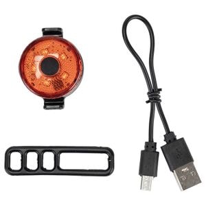 Far de bicicleta spate, 5 x LED-uri, clema flexibila de fixare, 3 moduri de iluminare, rosu