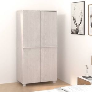 Dulap haine HAMARVIDAXL, alb, 89x50x180 cm, lemn masiv de pin