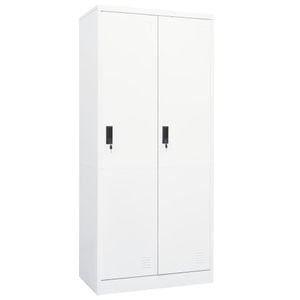 Sifonier VIDAXL, alb, 80x50x180 cm, otel