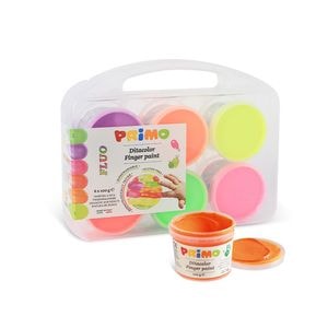 Tempera pastel Morocolor Primo, pentru pictat cu degetele, 6 culori, 100 ml