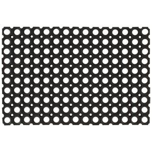 Set covoare din cauciuc VIDAXL, 2 buc, 60 x 80 cm, 23 mm, negru