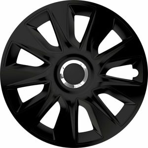 Set capace roti auto Cridem Stratos RC, 17'', 4 buc, negru/crom 