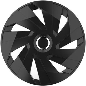 Set capace roti auto Cridem Vector RC, 15'', 4 buc, negru/crom 