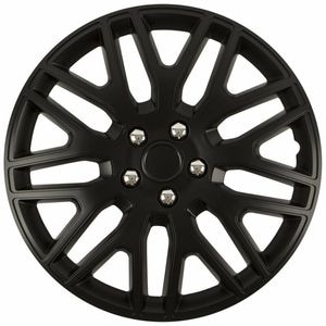 Set capace roti auto Cridem Dakar NC, 17'', 4 buc, negru/crom 
