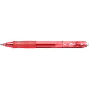 Roller cu gel BIC, Gelocity Clic, 0.7 mm, scriere rosie
