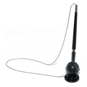 Pix cu lant metalic Office Products, suport autoadeziv, scriere albastra, 0.7 mm, albastru