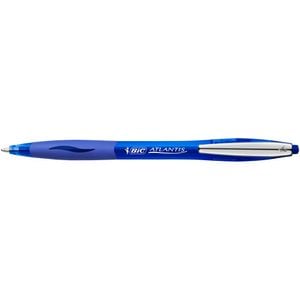 Pix cu mecanism BIC, Atlantis Clic Metal, 0.4 mm, scriere albastra