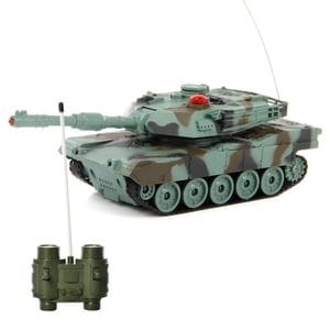 Tanc militar cu telecomanda A1M2 PROCART, tun, mitraliera, efecte sonore si luminoase, reincarcabil, scara 1:32, 22.3 x 7.2 x 7.8 cm