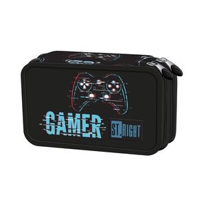 Penar echipat Majewski, PC04 ST Right Blue Gamer, 2 compartimente, 19 x 13 x 4.5 cm, multicolor