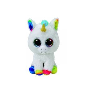 Jucarie de plus TY Boos Pixy Unicorn alb, 3 ani+, multicolor