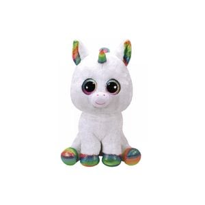 Jucarie de plus TY Boos Pixy Unicorn alb, 3 ani+, multicolor