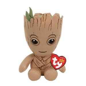 Jucarie de plus TY Beanie Babies Marvel Groot, 3 ani+, multicolor