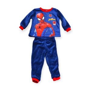 Pijamale copii cu maneca lunga Spiderman, polar, albastru, 8 ani
