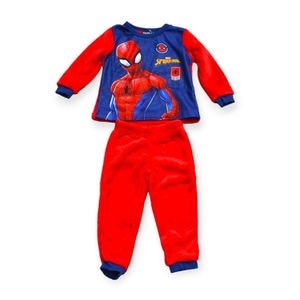 Pijamale copii cu maneca lunga Spiderman, polar, rosu, 3 ani