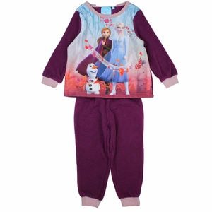 Pijamale copii cu maneca lunga Frozen, polar, mov, marimea 116 cm