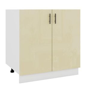 Corp inferior de bucatarie Sani Glamur, 80x48x82 cm, Bej Lucios