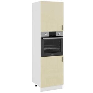 Coloana Modulara de bucatarie cu loc pentru cuptor Sani Glamur, 60x57x214 cm, Bej Lucios