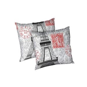 Set perne Alcam Paris, microfibra matlasata, 70x70 cm, 2 bucati, multicolor