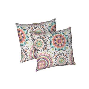 Set perne Alcam Kantha, microfibra matlasata, 70x70 cm, 2 bucati, multicolor