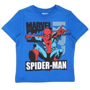 Tricou copii Spiderman, 100% bumbac, albastru, 134 cm