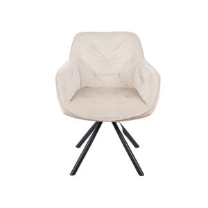 Scaun Living Tapitat KJC3849, 86 x 50 x 66 cm, Bej