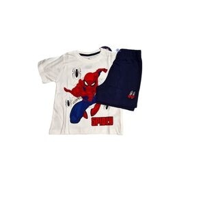 Pijamale cu mane scurta Spidey Spiderman, bumbac, multicolor, marimea 134 cm