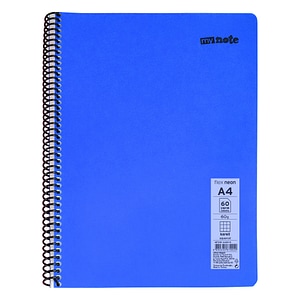 Caiet Mynote, Cu spira, format A4, 60 file offset 60 g/mp, liniatura matematica, coperta PP neon