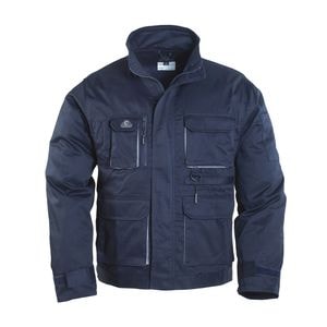 Jacheta Sacla, tercot 245 g/mp, marime M, cu mansete reglabile si fermoar ascuns, bluemarin