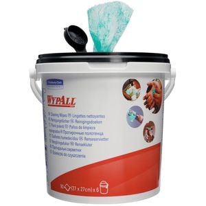 Set lavete umede Kimberly-Clark, Wypall, cu galeata, 90 buc, alb