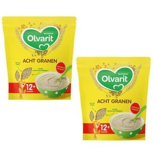 Set 2 x Olvarit, Cereale, 8 cereale, +12 luni