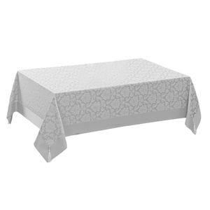 Fata de masa Valentini Bianco, model brocard de lux, dreptunghiulara, 160x220cm, gri