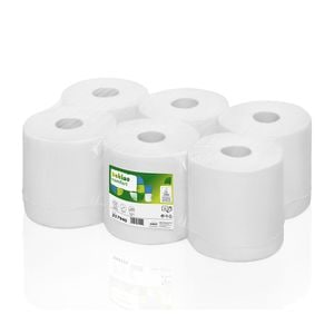Rola prosop autocut Wepa, Satino Comfort, 2 straturi, 150 m, 6 role/bax, alba